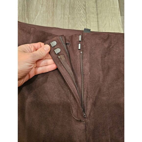 Ann Taylor size 8 Petite Brown Suede Look Pants - Picture 11 of 11